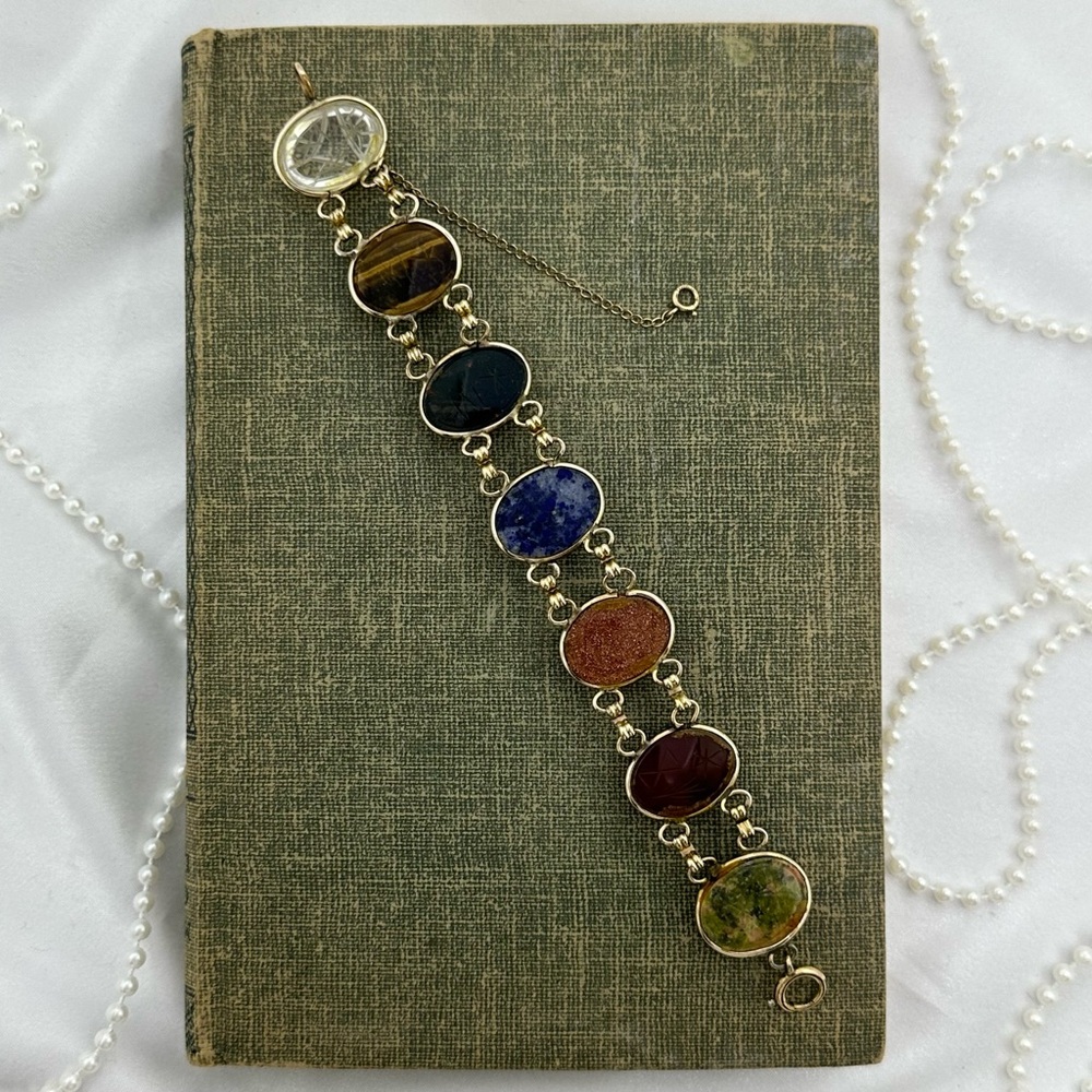 Chunky Vintage Gold Filled Scarab Bracelet - Picture 5 of 5